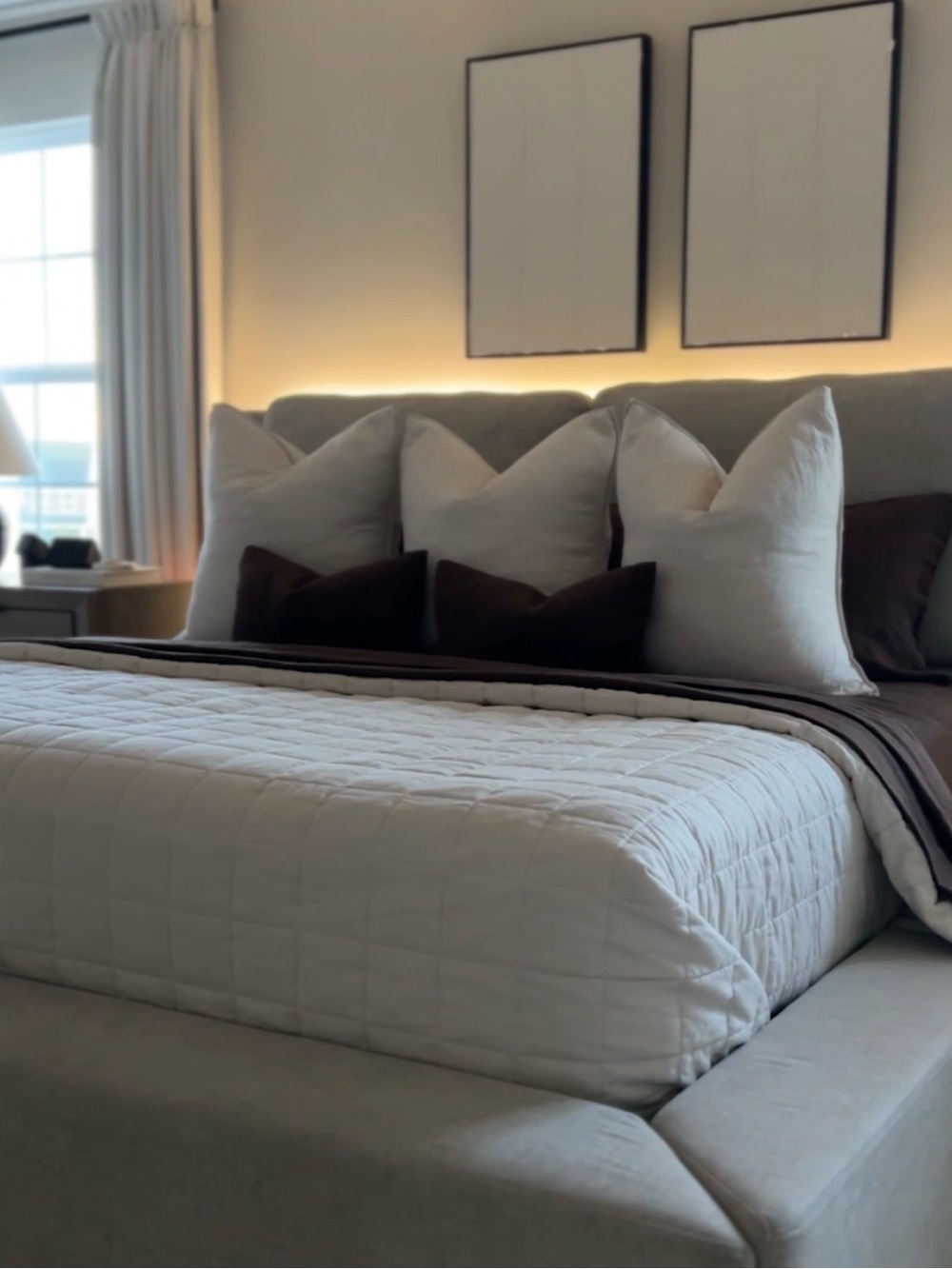 NWOT Quince European Linen Box Quilt Set in Sand - Full/Queen - Retail $204